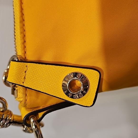 Henri Bendel Bag Large Golden Yellow Nylon Crossbody Bag NWOT Rare - Picture 7 of 17